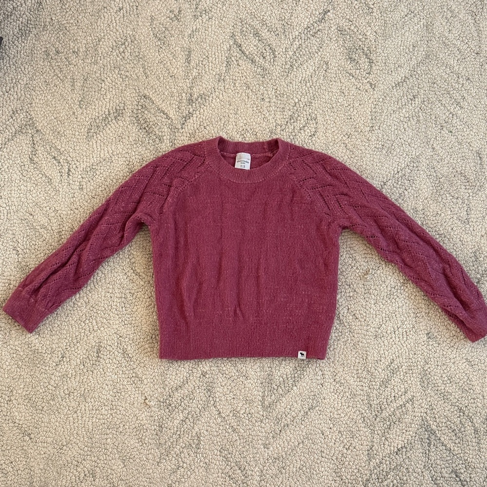 Abercrombie Kids Girls Purple Crew Neck Knit Sweater